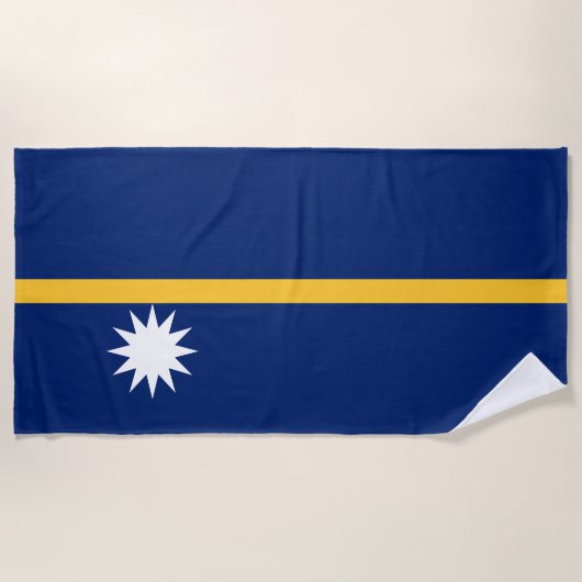 Flagge von Nauru Strandtuch (Vorderseite)