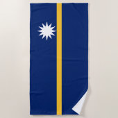 Flagge von Nauru Strandtuch (Vorderseite)