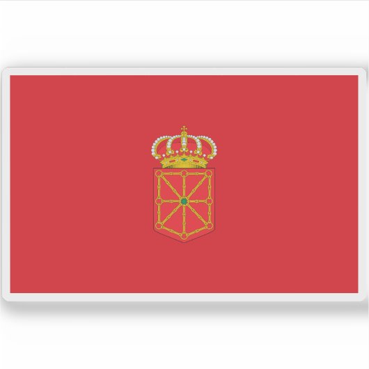 Flagge von Navarra Aufkleber (Vorderseite)