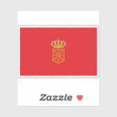 Flagge von Navarra Aufkleber (Blatt)