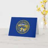 Flagge von Nebraska Karte (Gelbe Blume)