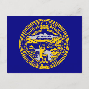 Flagge von Nebraska Postkarte