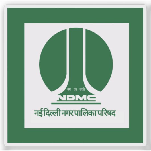 Flagge von Neu-Delhi, Indien Aufkleber (Vorderseite)