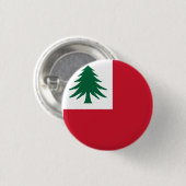 Flagge von Neuengland (nur Kiefer) - inoffiziell Button (Vorne & Hinten)