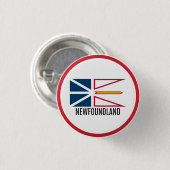 Flagge von Neufundland Button (Vorne & Hinten)