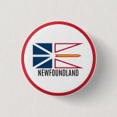 Flagge von Neufundland Button (Vorderseite)