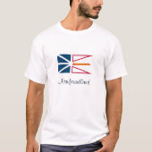 Flagge von Neufundland, gekennzeichnet T-Shirt (Vorderseite)