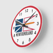 Flagge von Neufundland Runde Wanduhr (Winkel)