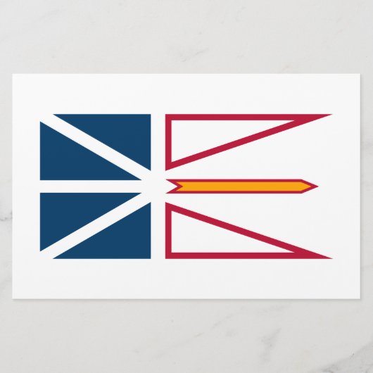 Flagge von Neufundland und Labrador (Kanada) Briefpapier (Vorderseite)