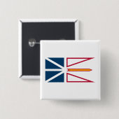 Flagge von Neufundland und Labrador (Kanada) Button (Vorne & Hinten)