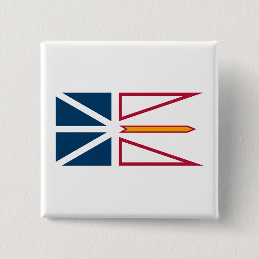 Flagge von Neufundland und Labrador (Kanada) Button (Vorderseite)