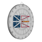 Flagge von Neufundland und Labrador (Kanada) Dartscheibe (Vorderseite Links)