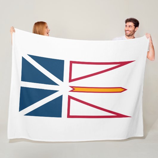 Flagge von Neufundland und Labrador (Kanada) Fleecedecke (Beispiel)