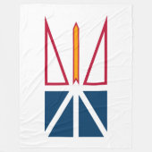 Flagge von Neufundland und Labrador (Kanada) Fleecedecke (Vorderseite)