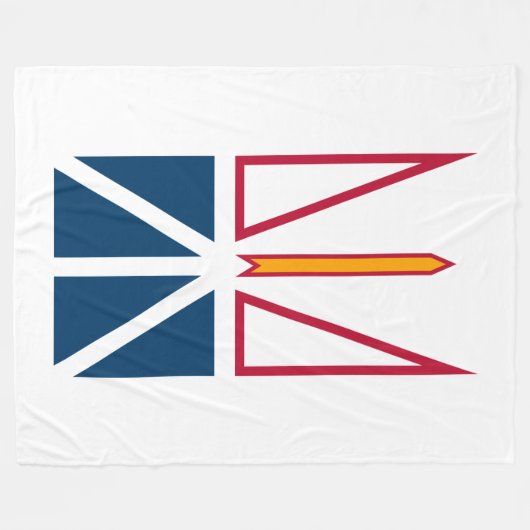 Flagge von Neufundland und Labrador (Kanada) Fleecedecke (Vorderseite (Horizontal))