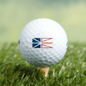 Flagge von Neufundland und Labrador (Kanada) Golfball (Insitu T-Shirt)
