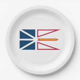 Flagge von Neufundland und Labrador (Kanada) Pappteller