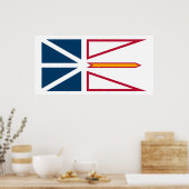 Flagge von Neufundland und Labrador (Kanada) Poster (Küche)