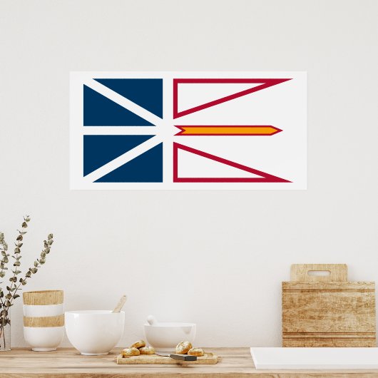 Flagge von Neufundland und Labrador (Kanada) Poster (Küche)