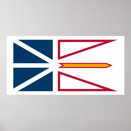 Flagge von Neufundland und Labrador (Kanada) Poster (Vorne)