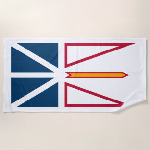 Flagge von Neufundland und Labrador (Kanada) Strandtuch