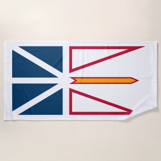 Flagge von Neufundland und Labrador (Kanada) Strandtuch (Vorderseite)