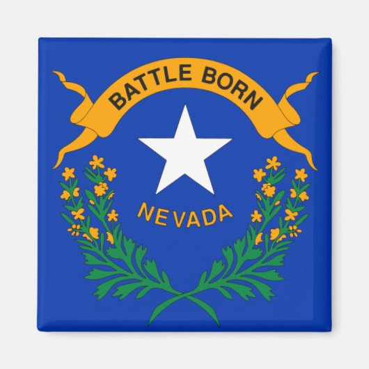 Flagge von Nevada (Einzelheiten) Magnet (Vorne)