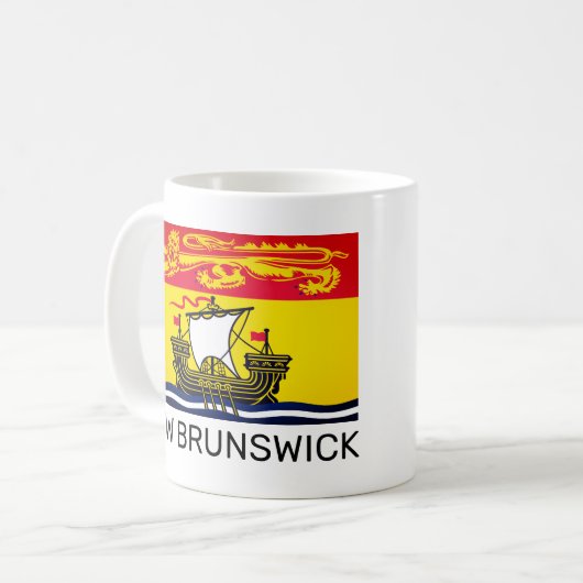 Flagge von New Brunswick, Kanada Kaffeetasse (Vorderseite Links)