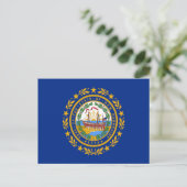 Flagge von New Hampshire Postkarte (Stehend Vorderseite)