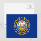 Flagge von New Hampshire Postkarte (Vorne/Hinten)