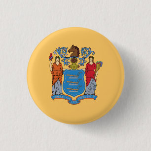 Flagge von New Jersey Button
