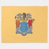 Flagge von New Jersey Fleecedecke (Vorderseite (Horizontal))