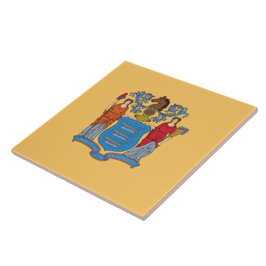 Flagge von New Jersey Fliese (Seite)