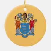 Flagge von New Jersey Keramik Ornament (Hinten)