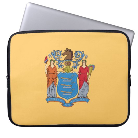 Flagge von New Jersey Laptopschutzhülle (Vorderseite)