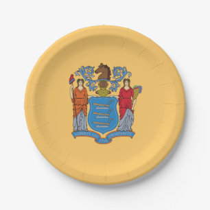 Flagge von New Jersey Pappteller