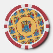 Flagge von New Jersey Pokerchips (Vorderseite)
