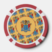 Flagge von New Jersey Pokerchips (Rückseite)