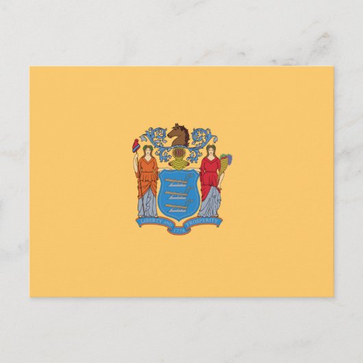 Flagge von New Jersey Postkarte (Vorderseite)
