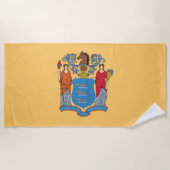Flagge von New Jersey Strandtuch (Vorderseite)