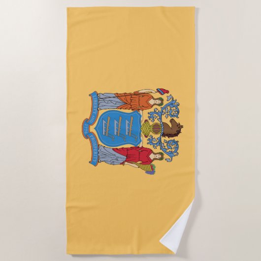 Flagge von New Jersey Strandtuch (Vorderseite)