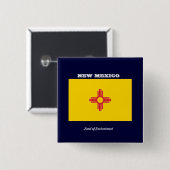 Flagge von New Mexico Button (Vorne & Hinten)