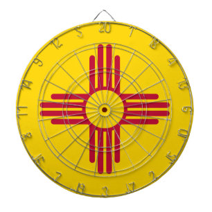 Flagge von New Mexico Dartscheibe