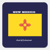 Flagge von New Mexico Quadratischer Aufkleber (Vorderseite)
