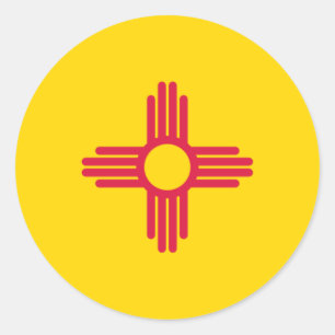Flagge von New Mexico Runder Aufkleber