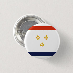 Flagge von New Orleans Button