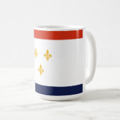 Flagge von New Orleans Kaffeetasse (VorderseiteRechts)