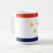 Flagge von New Orleans Kaffeetasse (Vorderseite Links)