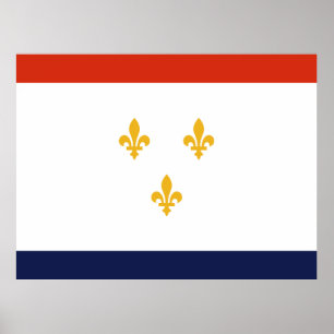 Flagge von New Orleans Poster