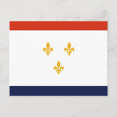 Flagge von New Orleans Postkarte (Vorderseite)